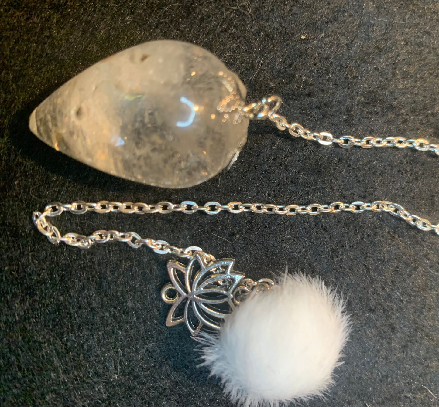 Pendule en Cristal de Roche