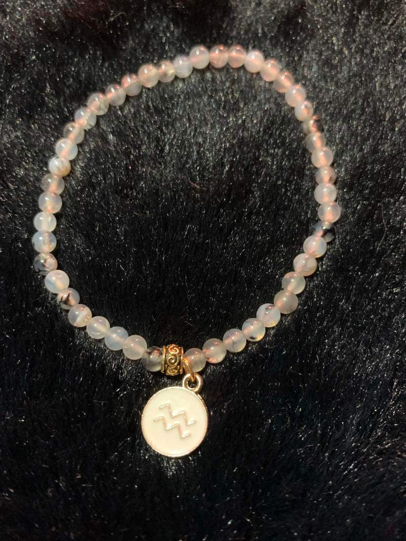 Verseau avec « Veines du Dragon »(Agate)