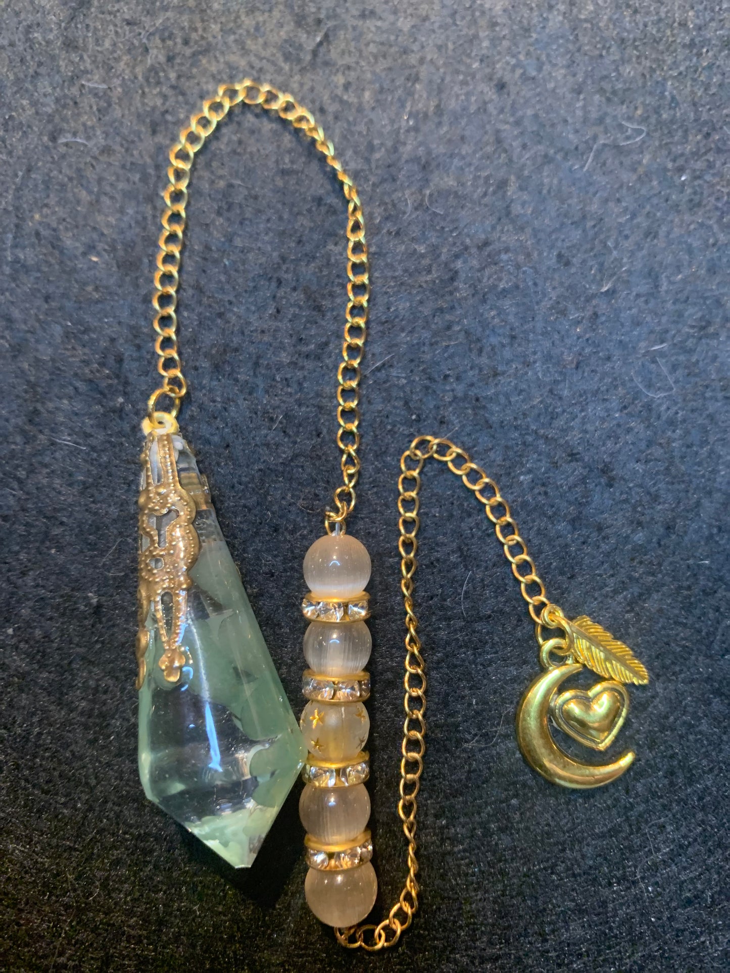 Pendule en Aventurine et Œil de Chat