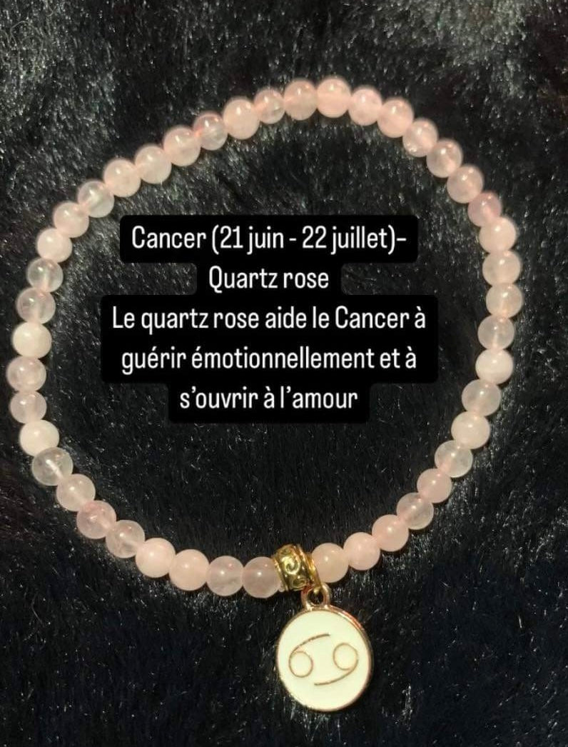 Cancer avec le quartz rose
