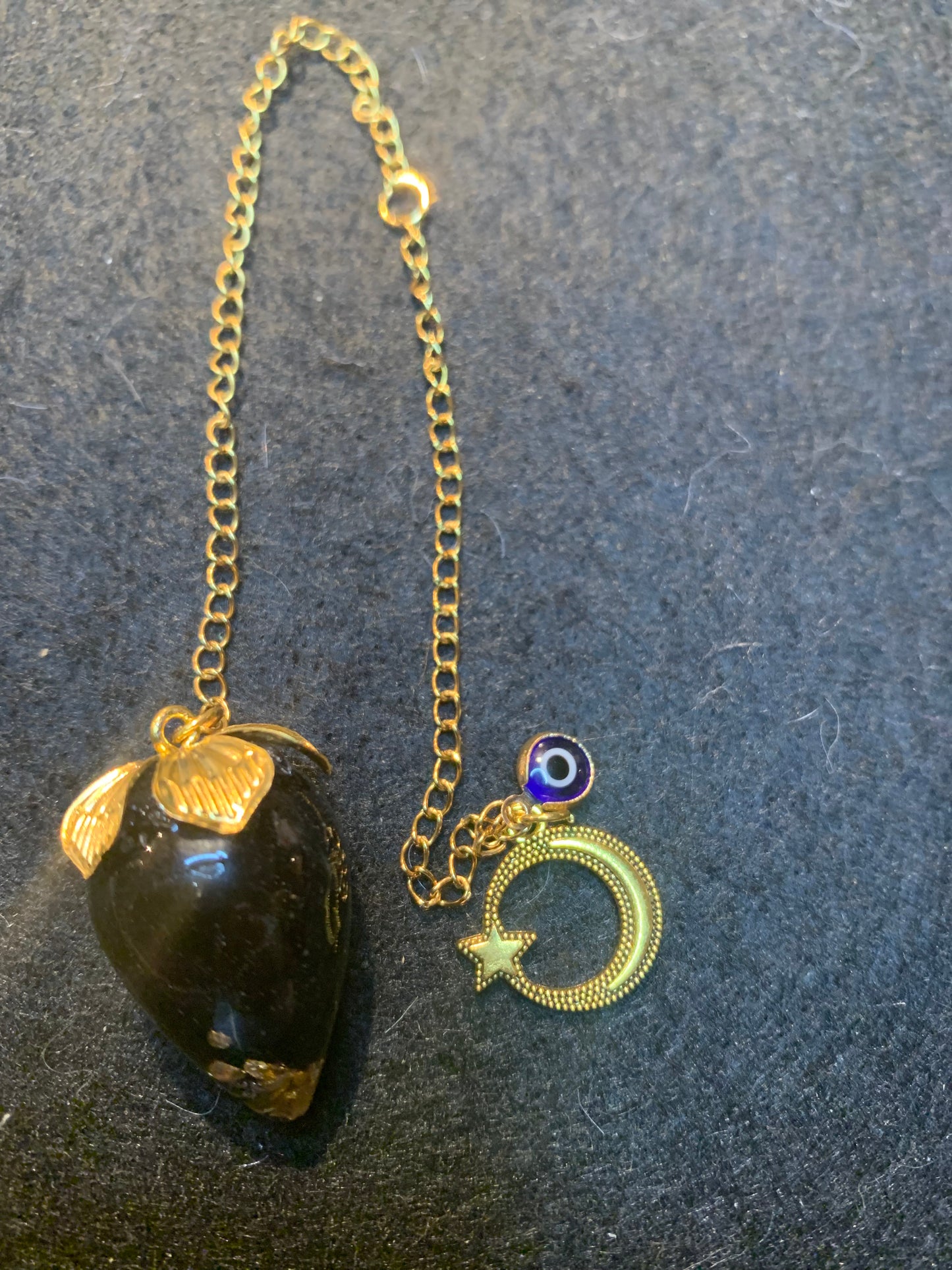 Pendule en Obsidienne Noire