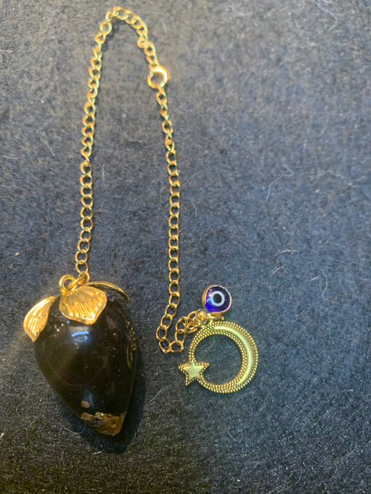 Pendule en Obsidienne Noire