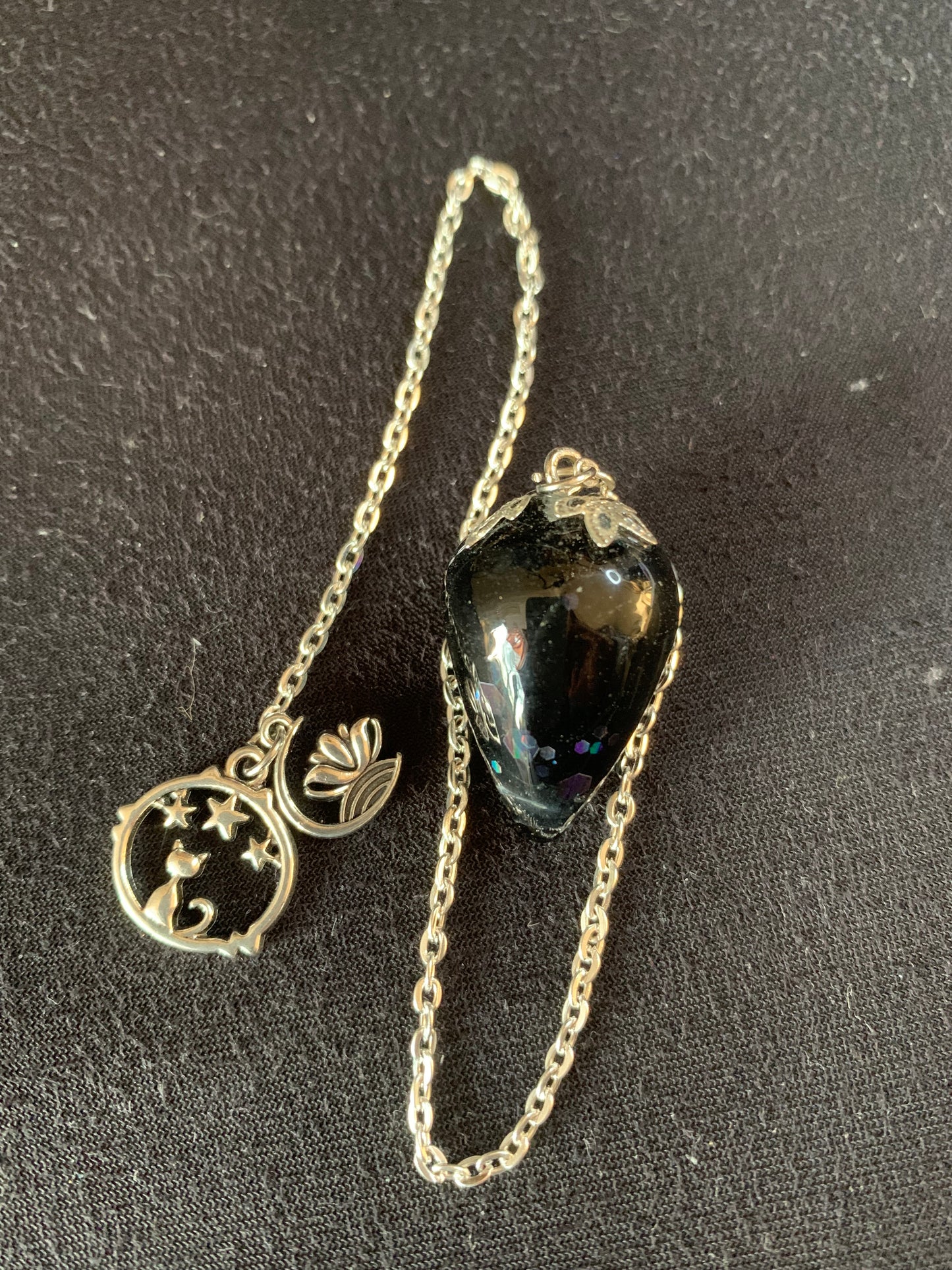Pendule en Obsidienne Noire