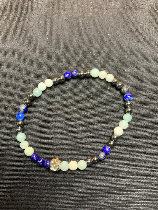 Lapis-lazuli,aigue marine,hématite
