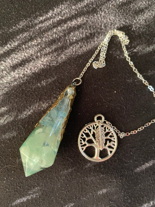 Pendule en Aventurine et Aigue-Marine