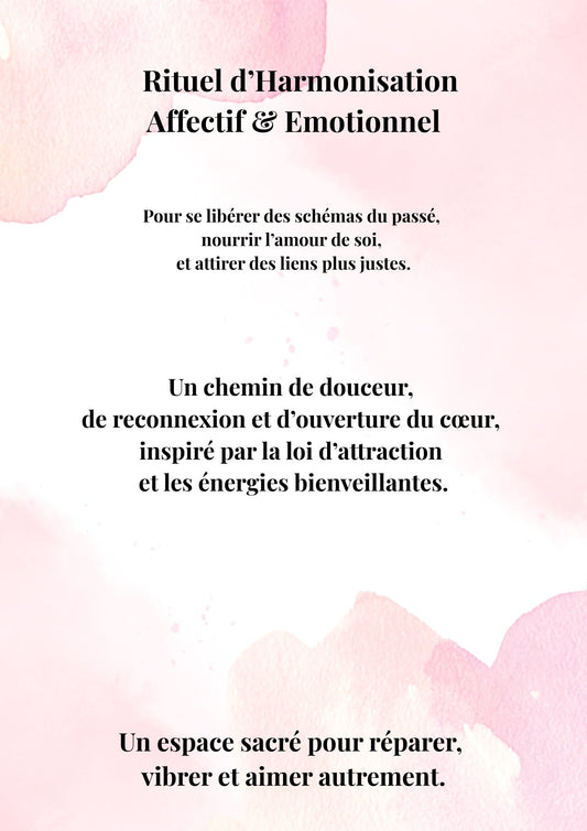 Libère-toi des attachements du passé et ouvre la voie à un amour aligné.
Ce rituel sacré t’accompagne avec douceur vers la guérison émotionnelle, l’amour de soi et l’appel de liens plus justes.