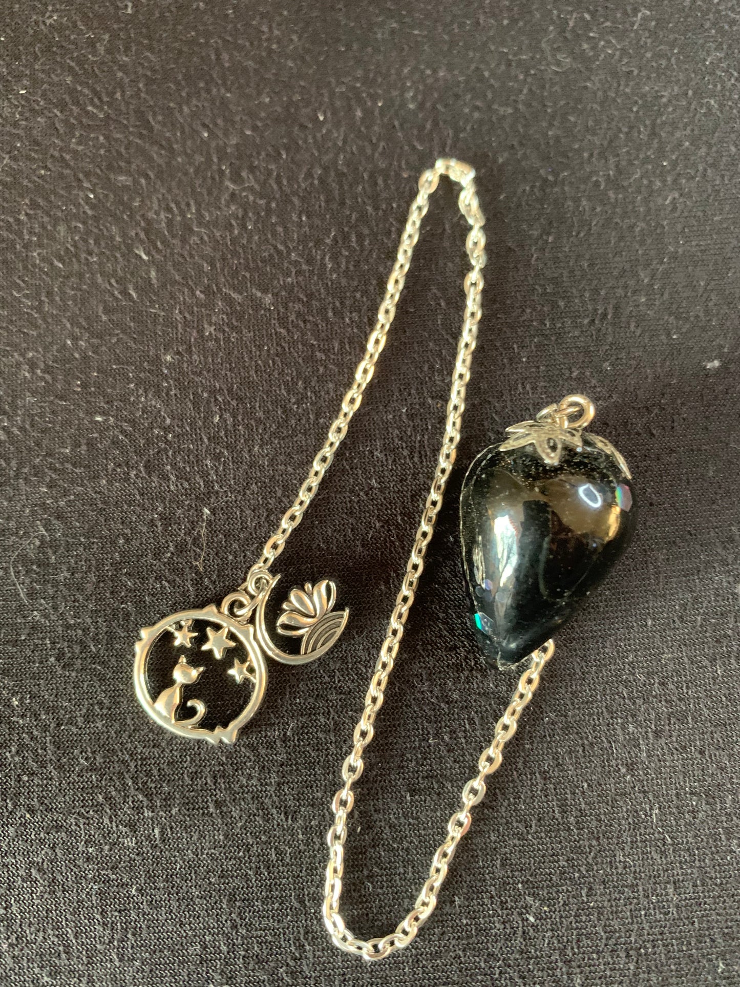 Pendule en Obsidienne Noire